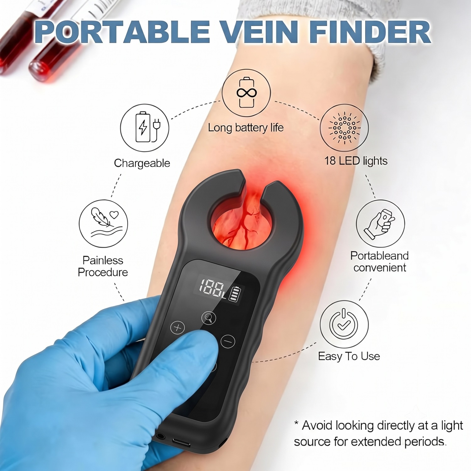 Detektor Vena Medis LED, Pemin - Medical Lab Equipments ulasan dan harga
