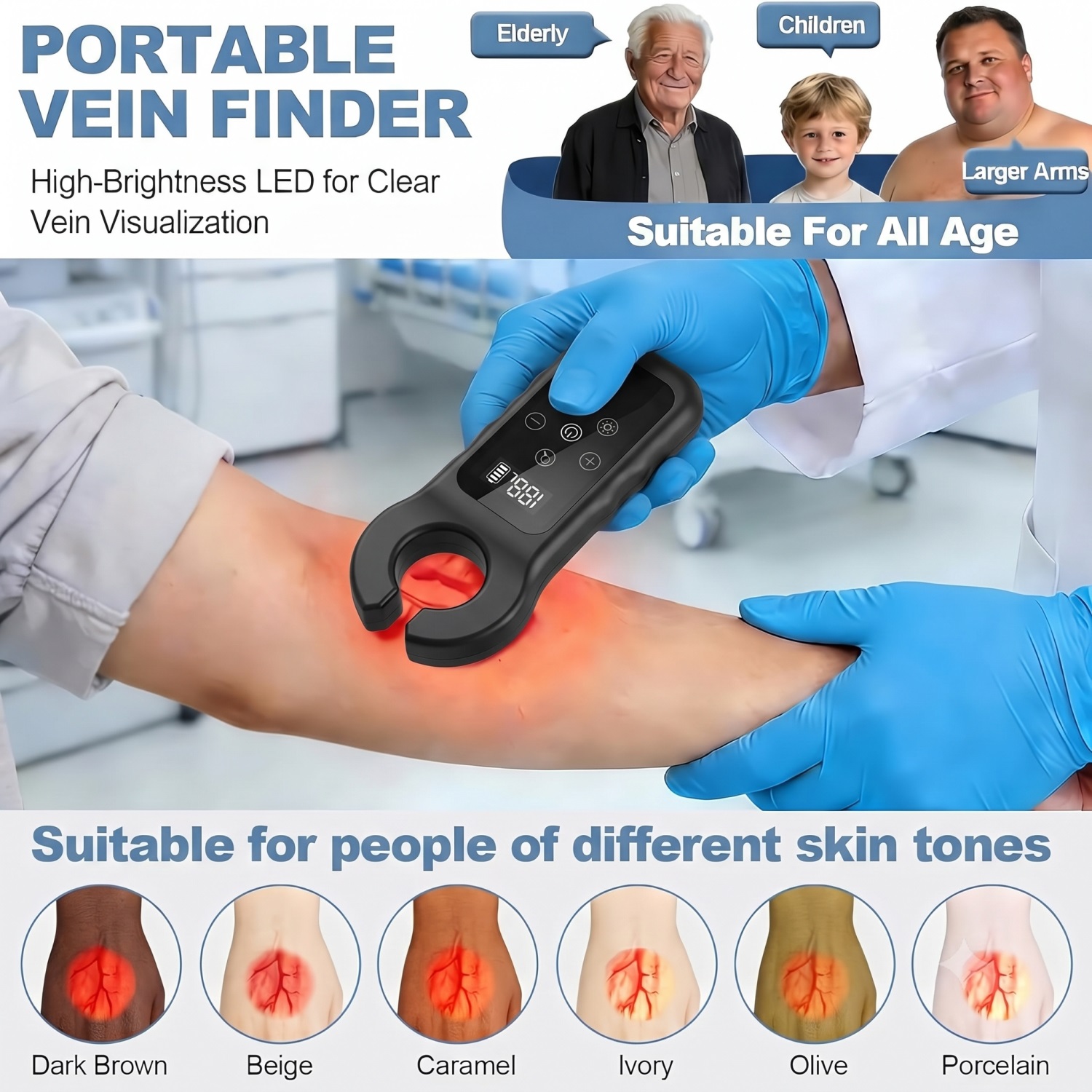 Detektor Vena Medis LED, Pemin - Medical Lab Equipments ulasan dan harga